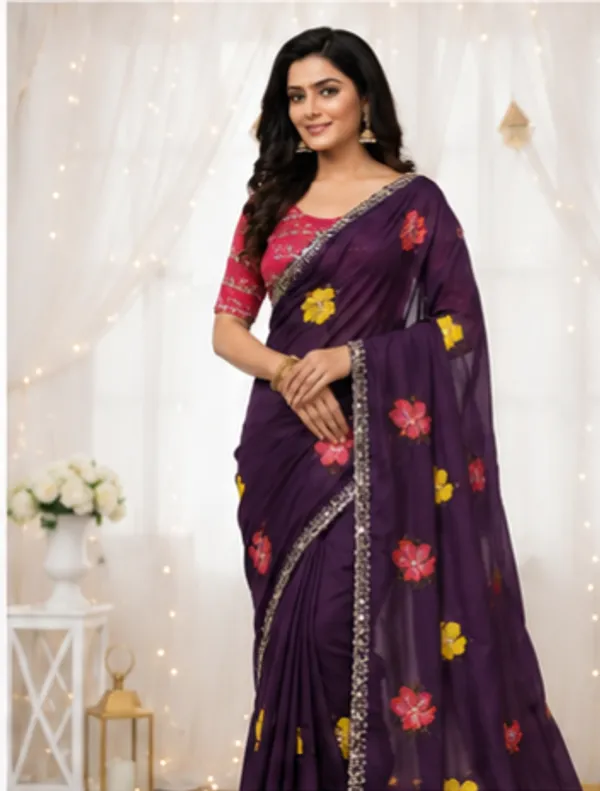 Floral_Butti_Designer_Saree