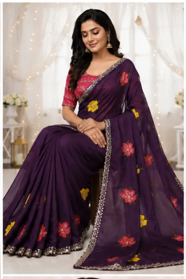 Floral_Butti_Designer_Saree