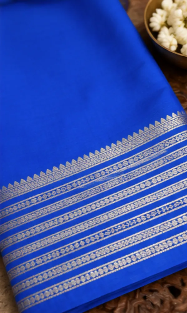 Royal_blue_semi_crepe_silk_saree