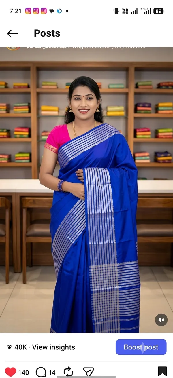 Royal_blue_semi_crepe_silk_saree