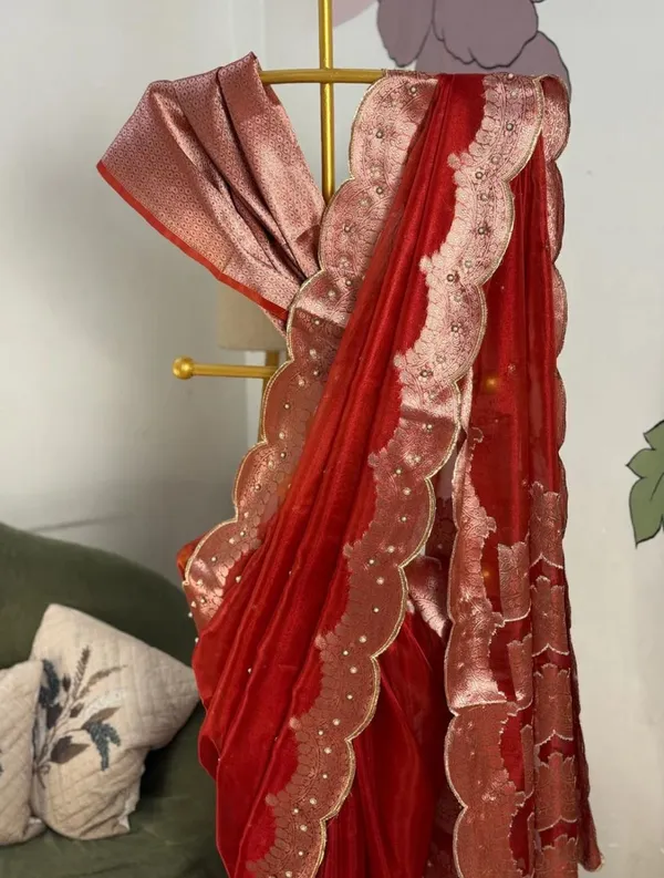 Scalp_Tissue_hand_embroidery_bead_work_saree