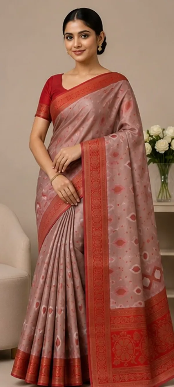 Semi_Banarasi_saree_with_embroidery_blouse