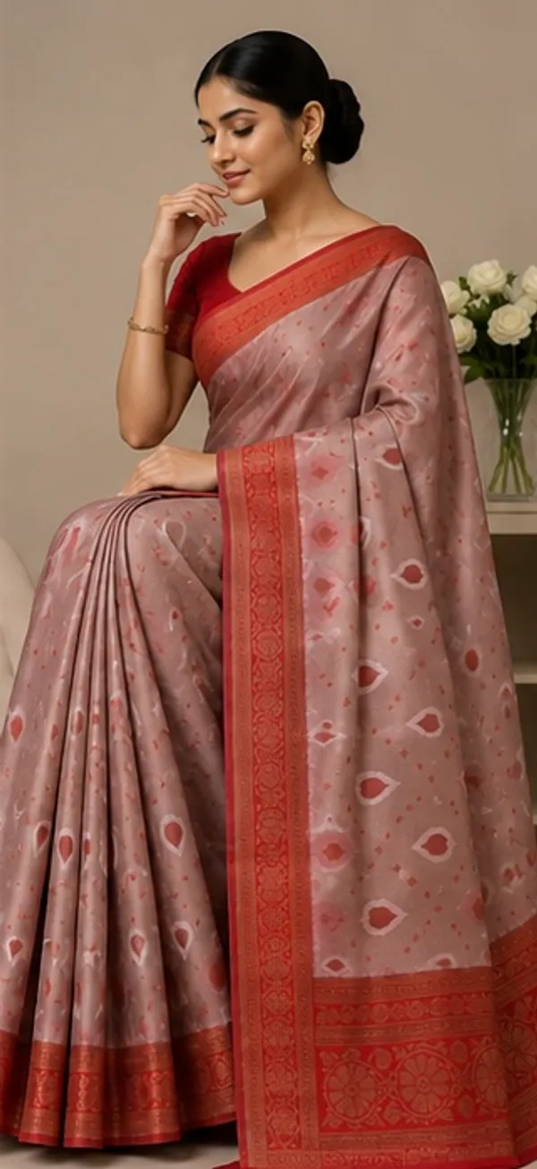 Semi_Banarasi_saree_with_embroidery_blouse