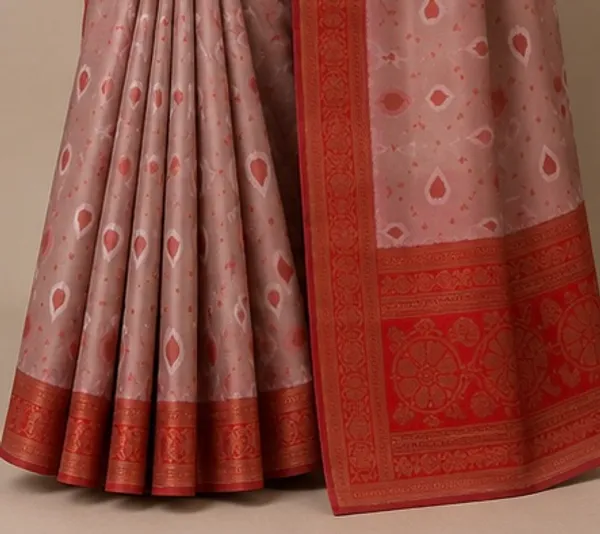 Semi_Banarasi_saree_with_embroidery_blouse