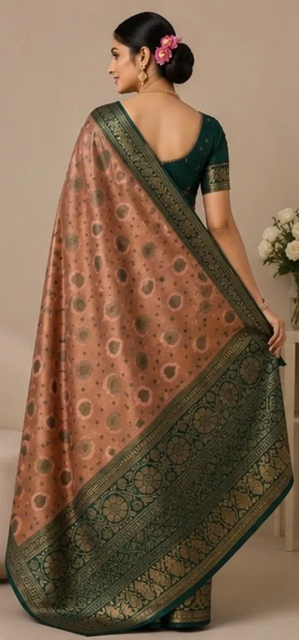 Semi_Banarasi_saree_with_embroidery_blouse