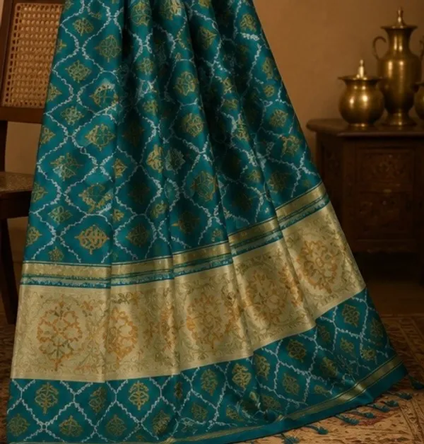 Semi_Pathan_block_printed_saree