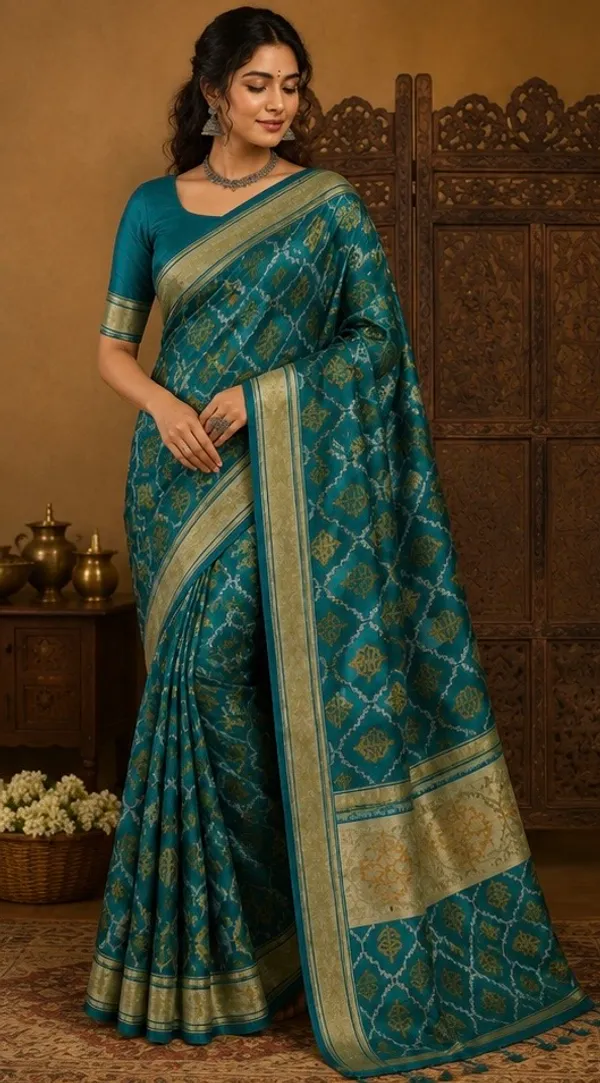 Semi_Pathan_block_printed_saree