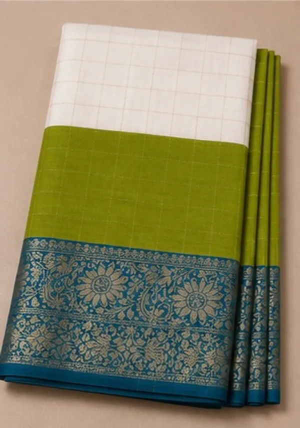 Shiffon_georgette_saree_with_checks