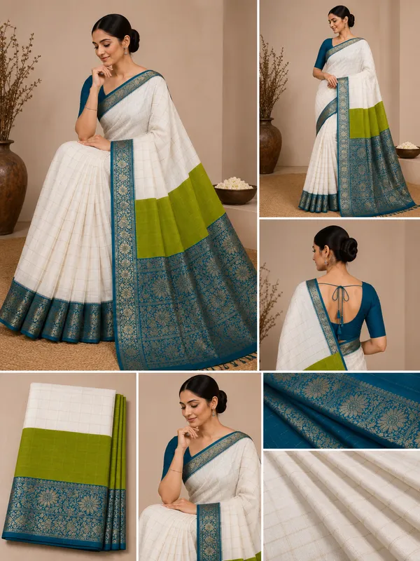 Shiffon_georgette_saree_with_checks