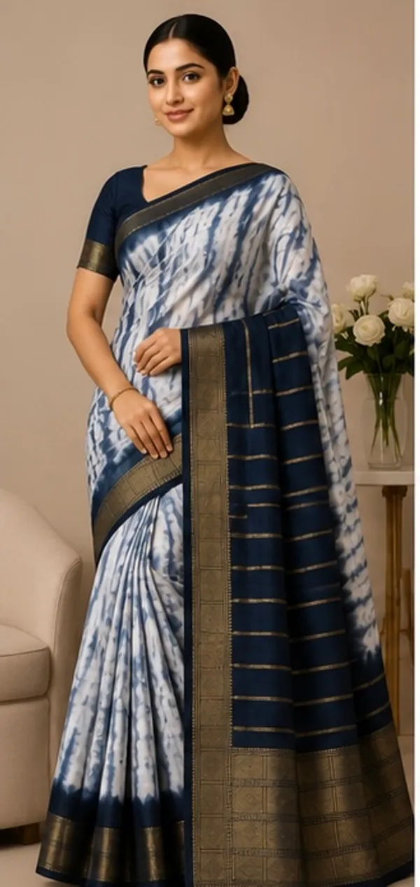 Shobori_dried_moss_crepe_saree