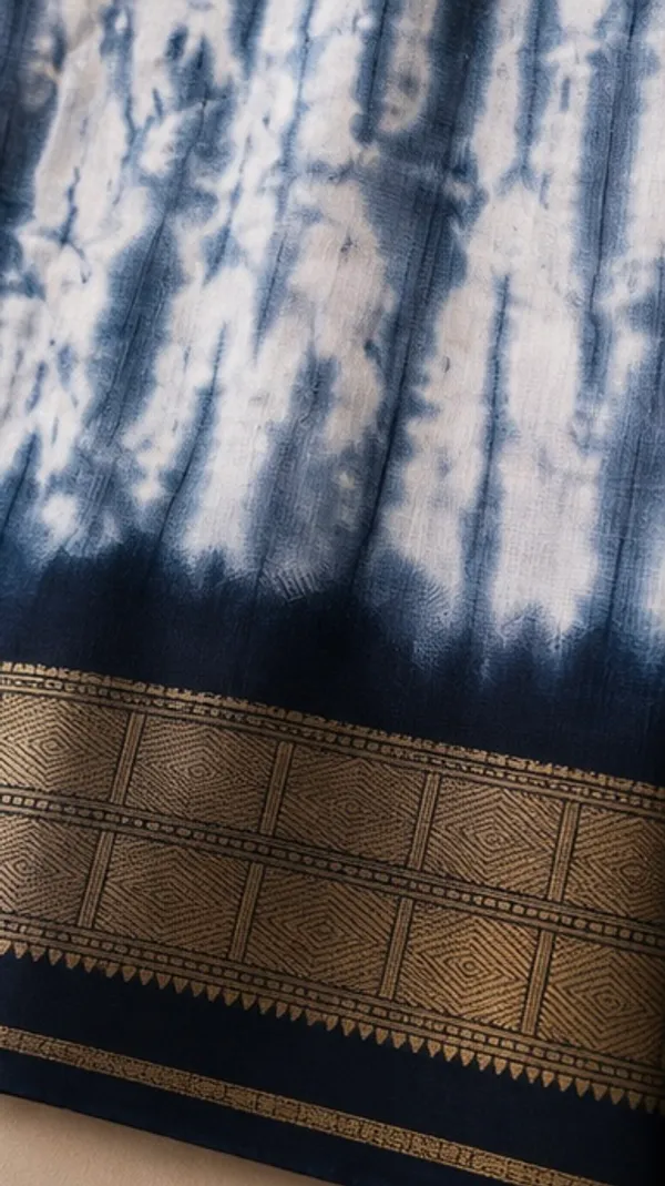Shobori_dried_moss_crepe_saree