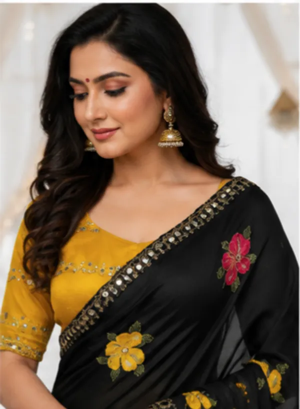 Floral_Butti_Designer_Saree
