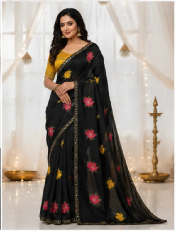 Floral_Butti_Designer_Saree