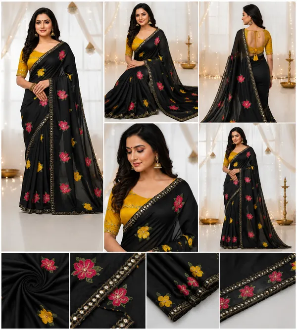 Floral_Butti_Designer_Saree