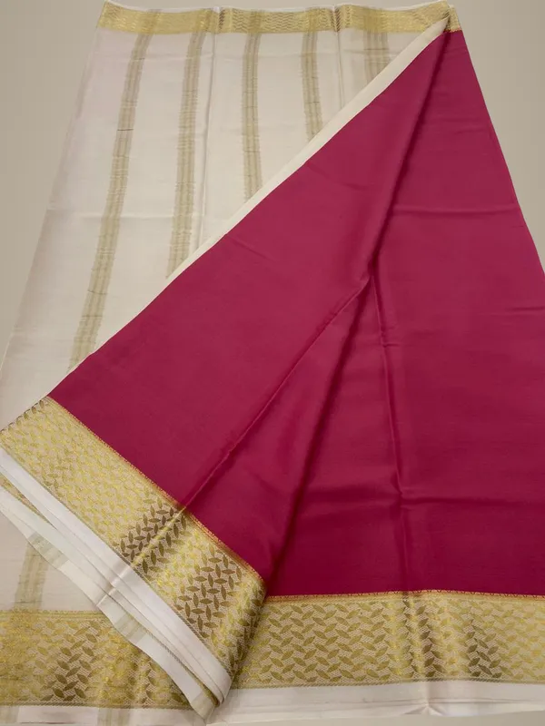 Ksic_Thickness_130_Counts_Contrast_Pallu_And_Contrast_Blouse_Pure_Mysore_Crepe_Silk_Sarees