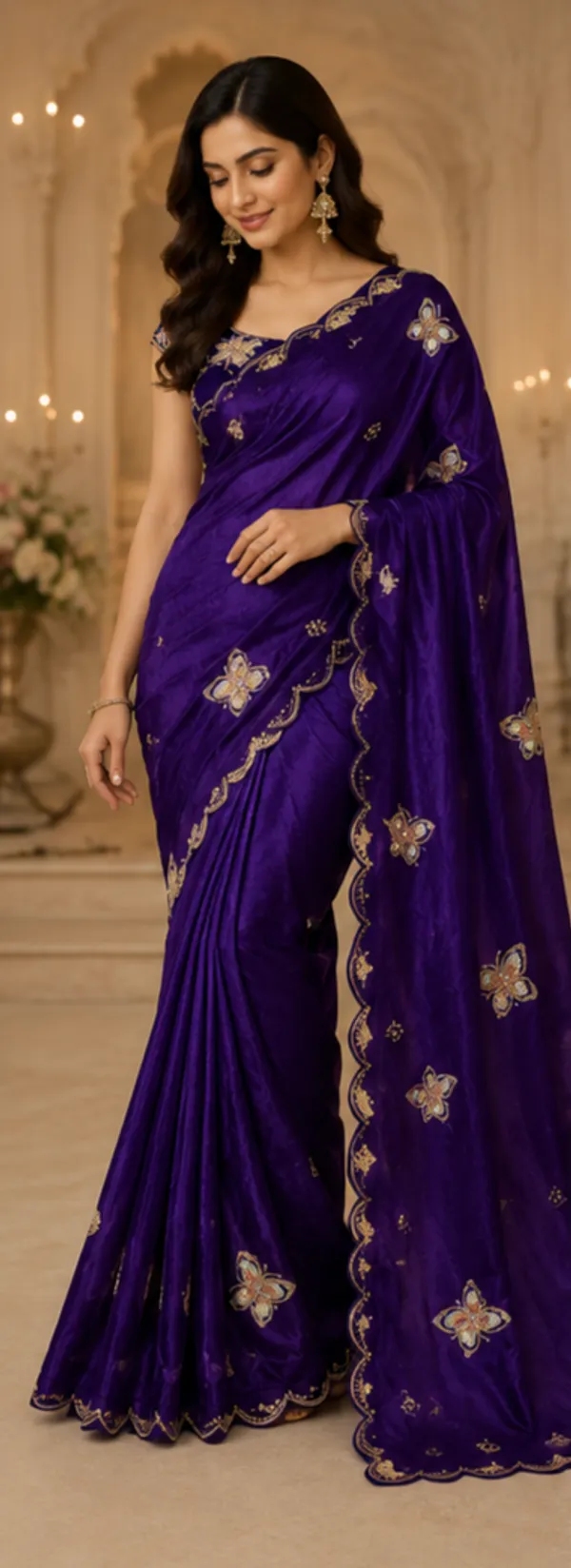 Bling_Butterfly_Purple_Partywear_Saree_With_Stitched_Blouse