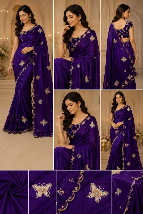 Bling_Butterfly_Purple_Partywear_Saree_With_Stitched_Blouse