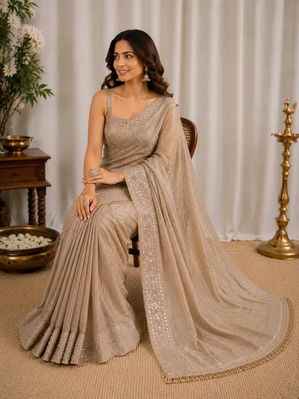 Tissue_mirror_hand_work_saree_with_sabyasachi_border