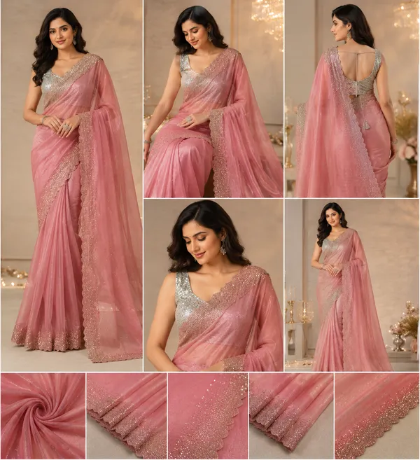 Bling_Border_Replica_Sarees_Blush_Pink_Colour