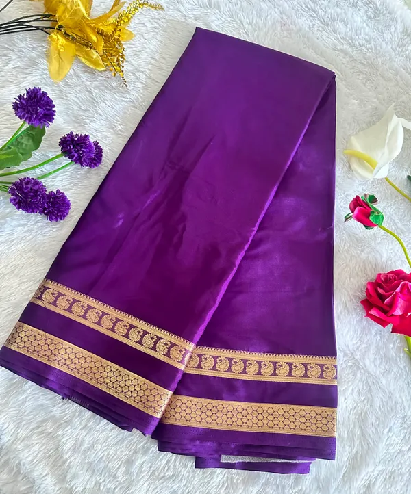 Semi_Crepe_Silk_Saree_Bentex_Purple