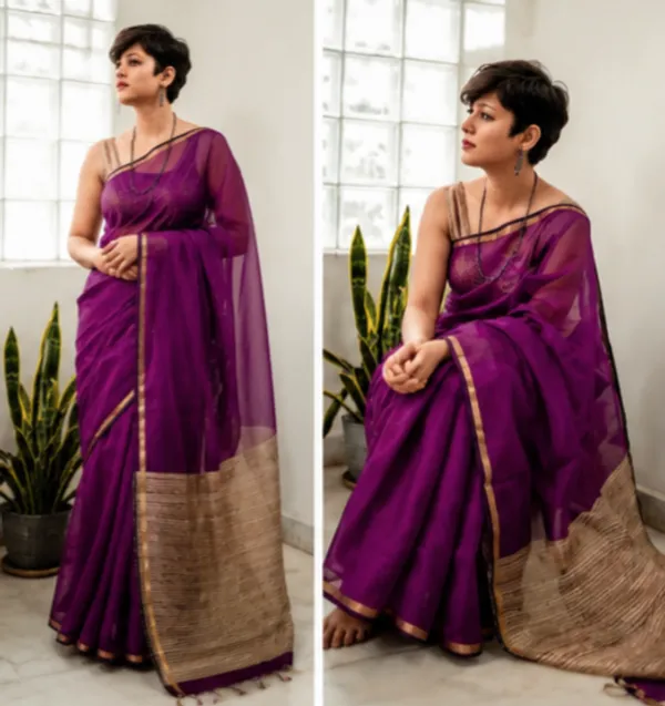 Purple_Khadi_Jhari_Sarees