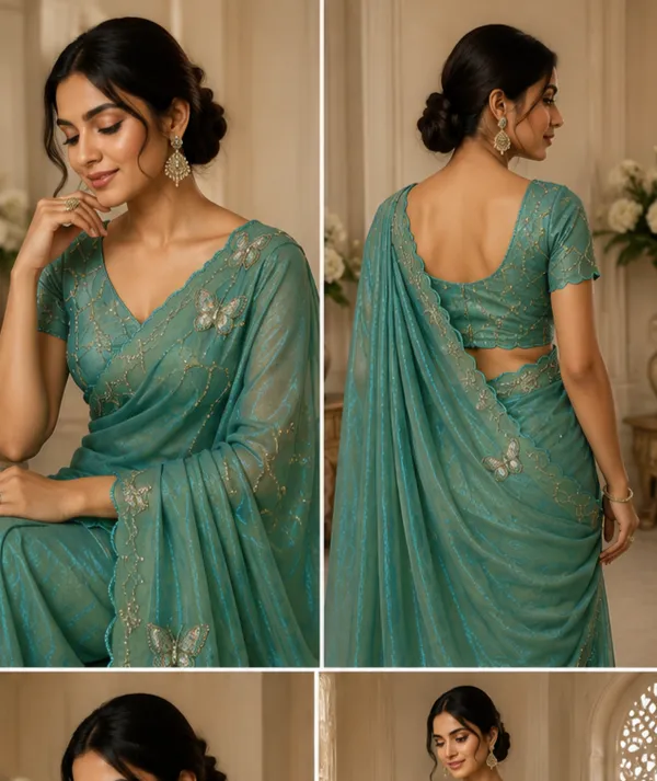 Bling_Butterfly_Partywear_Saree_With_Stitched_Blouse