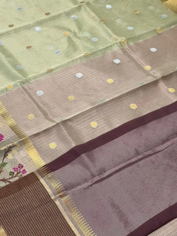 Gold_Kota_Tissue_Saree_Pista_Green