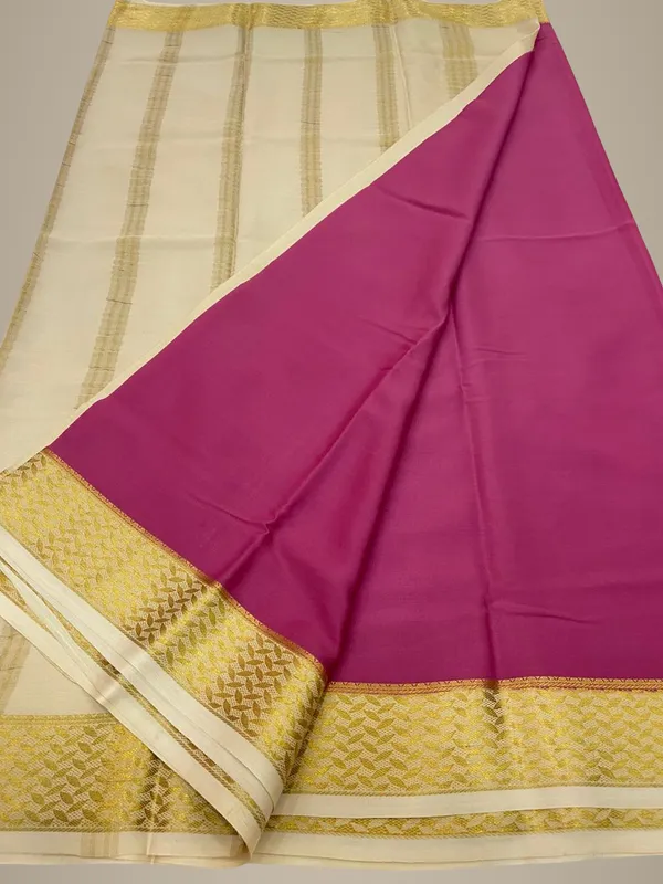 Ksic_Thickness_130_Counts_Contrast_Pallu_And_Contrast_Blouse_Pure_Mysore_Crepe_Silk_Sarees