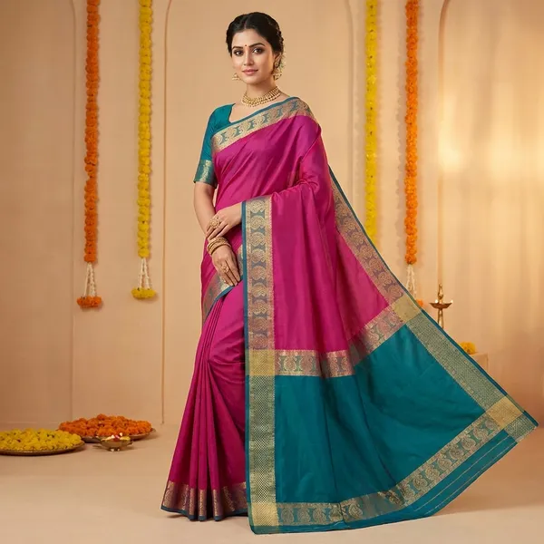 Semi_Crepe_Silk_Saree_Contrast