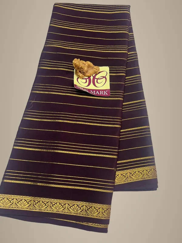 Pure_Zari_Mysore_Crepe_Silk_Sarees_With_Blouse_Piece