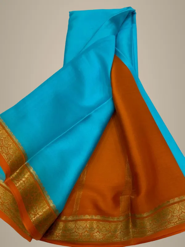 Lightweight_Contrast_Pallu_And_Contrast_Blouse_Pure_Mysore_Crepe_Silk_Sarees