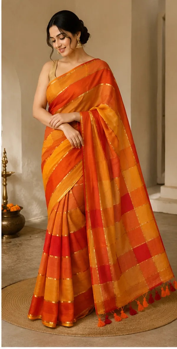 Zari_Stripe_mull_Cotton_Saree