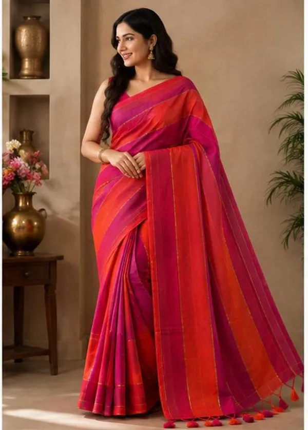 striped_mull_cotton_saree(red_and_volet)