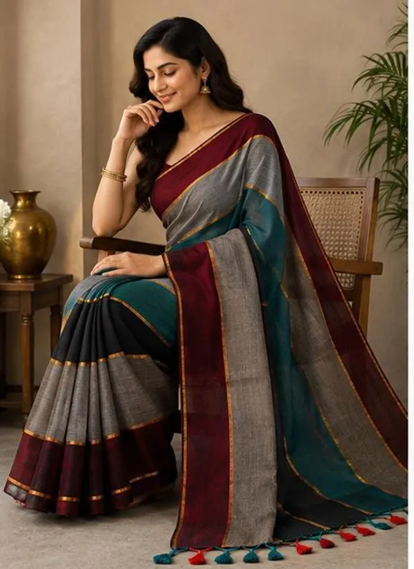 striped_mull_cotton_saree(m_c_black,gry,maroon)