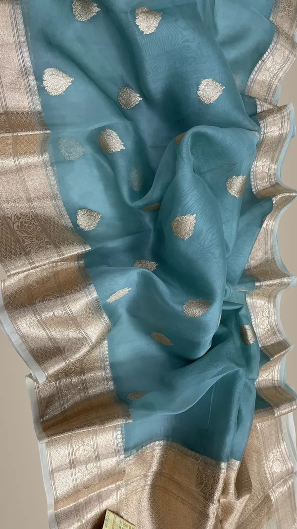 Sky_Blue_Banarasi_Kora_Organza_Saree