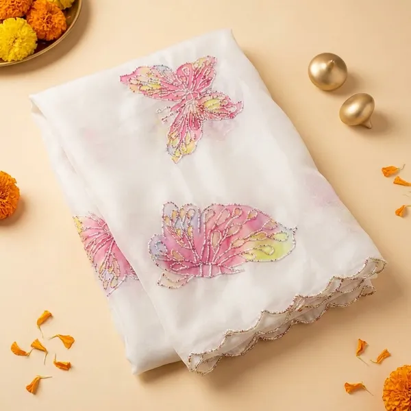 White_Organza_Butterfly_Embroidered_Saree