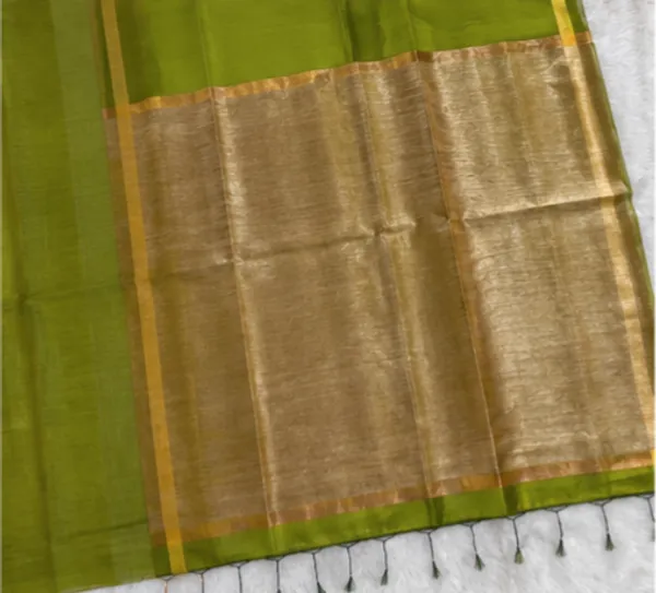 Parrot_Green_Khadi_Jhari_Sarees