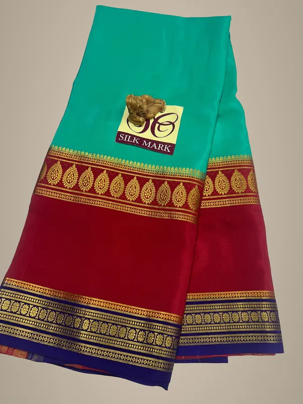 Pure_Mysore_Crepe_Silk_With_Embroidery_Saree_With_Blouse_Piece