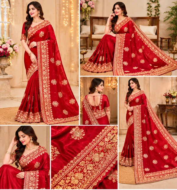 Red_Russian_Cotton_Silk_Weaving_Saree