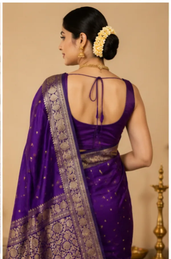 Dark_Blue_Pure_Katan_Kanjivaram_Silk_Saree_Handloom_Luxury_With_Antique_Zari