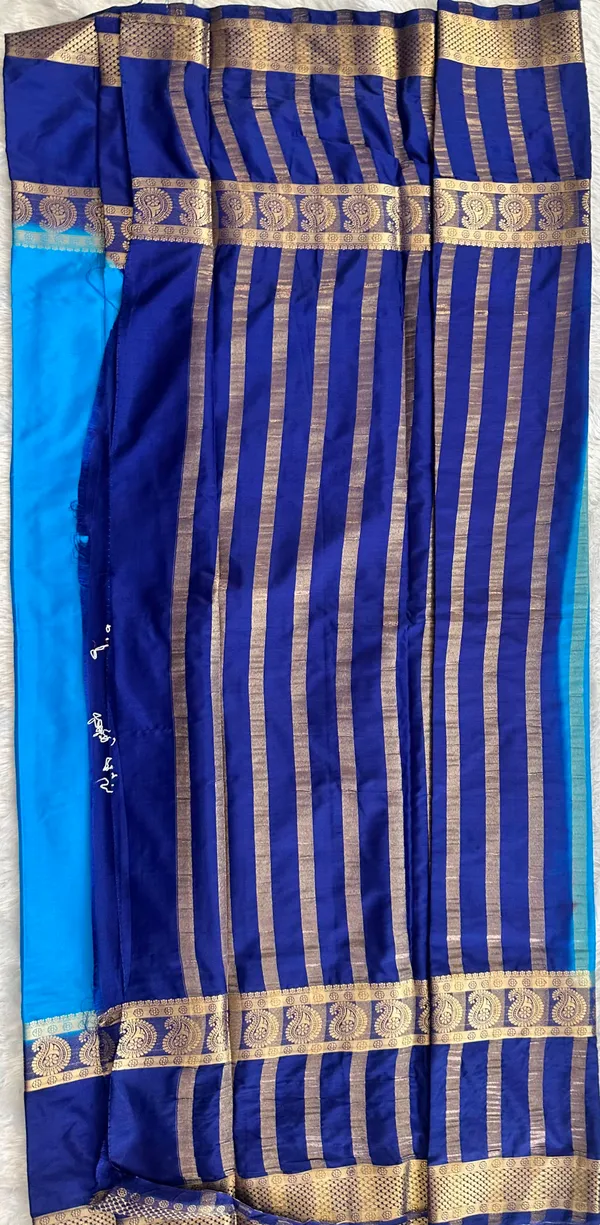 Contest_Semi_Crepe_Silk_Saree_With_Peacock_Bentex_Border