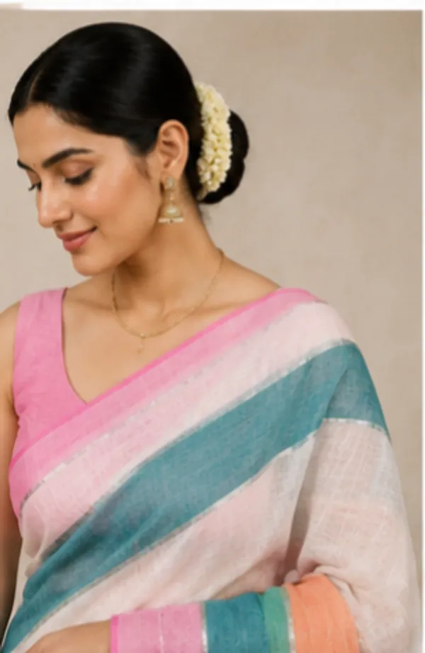 Pure_Cotton_Rainbow_120_Count_Saree