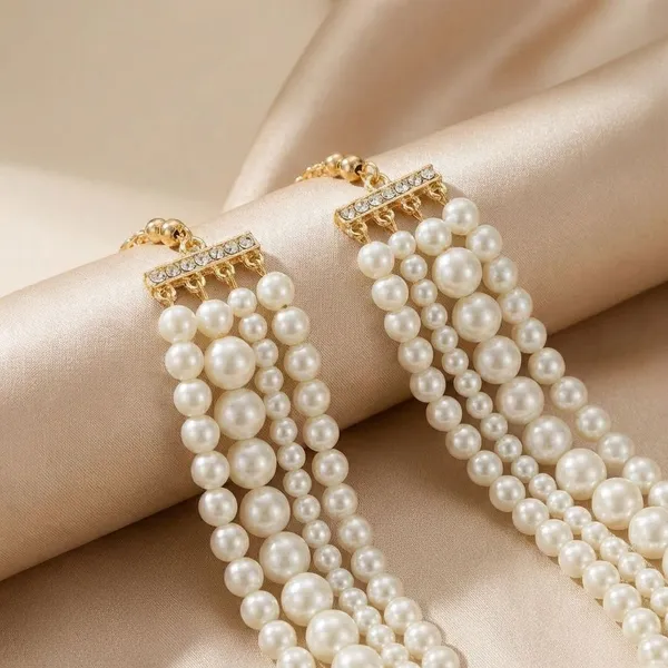 White_Pearl_Wedding_And_Festive_And_Party_And_Daily_Wear_Necklace_Set_With_Earrings_For_Women