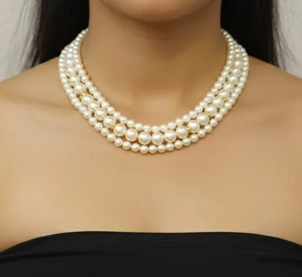White_Pearl_Wedding_And_Party_And_Festive_And_Formal_Events_Necklace_For_Women