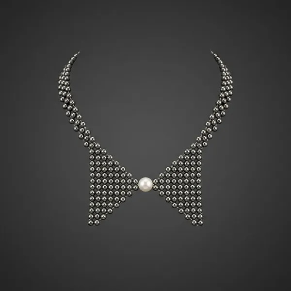 Black_Pearl_Alloy_Collar_Necklace_For_Women