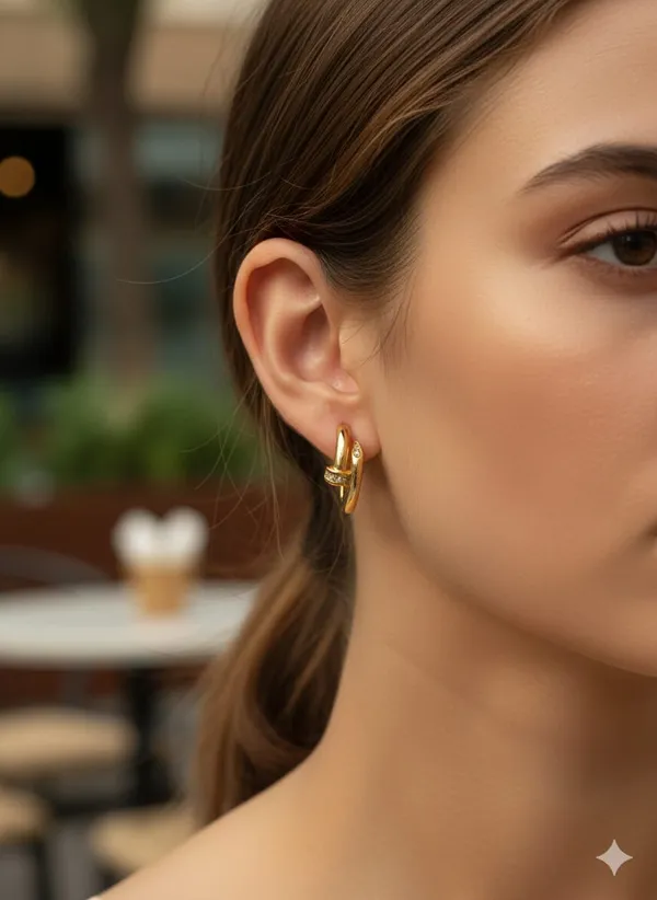 Gold_And_Diamond_Metal_Earrings_For_Women