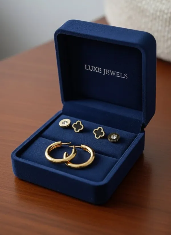 Gold_And_Diamond_Metal_Toned_Daily_Wear_And_Office_And_Casual_Earrings_Set_For_Women