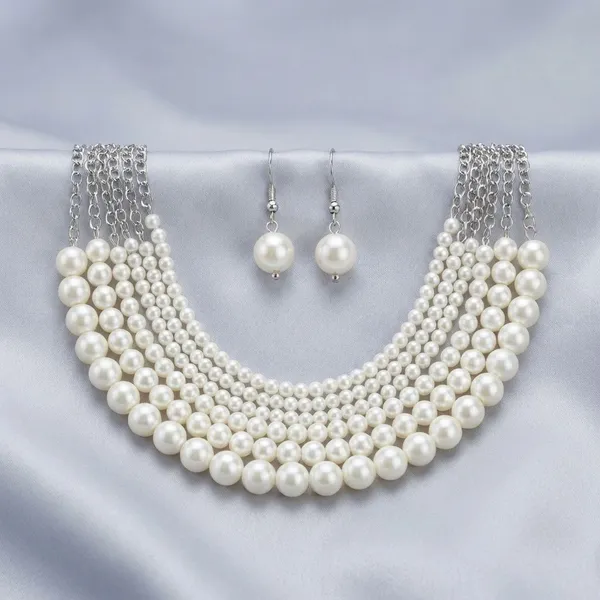 White_Pearl_Necklace_with_Earrings_For_Women