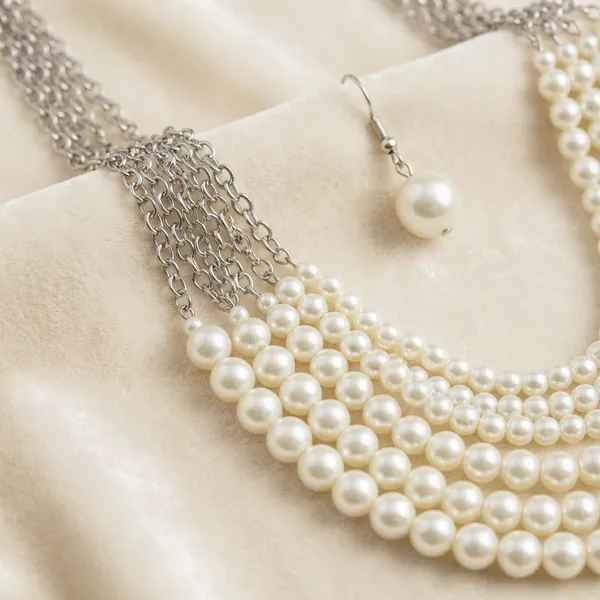White_Pearl_Necklace_with_Earrings_For_Women