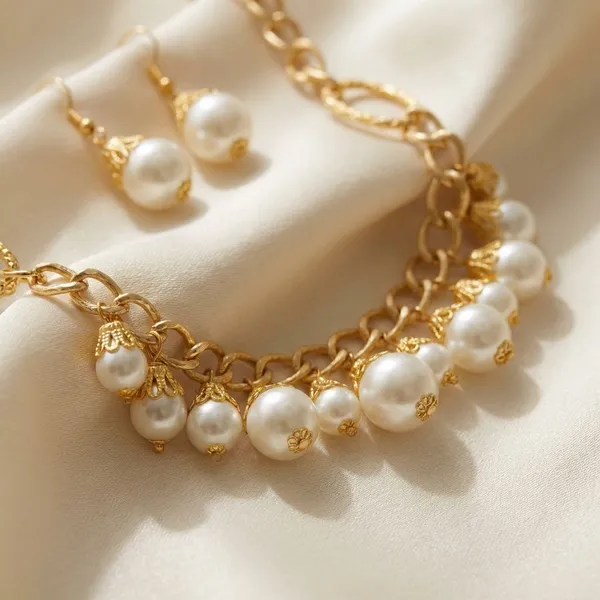 Gold_And_White_Pearl_Necklace_Set_for_Women
